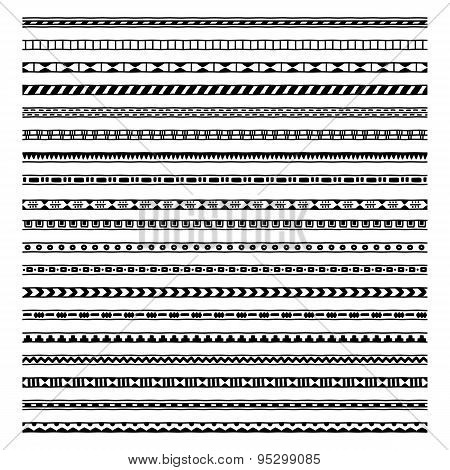 Set of twenty ethnic decorative elements design