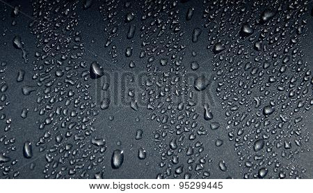 Drops after water repellent coating