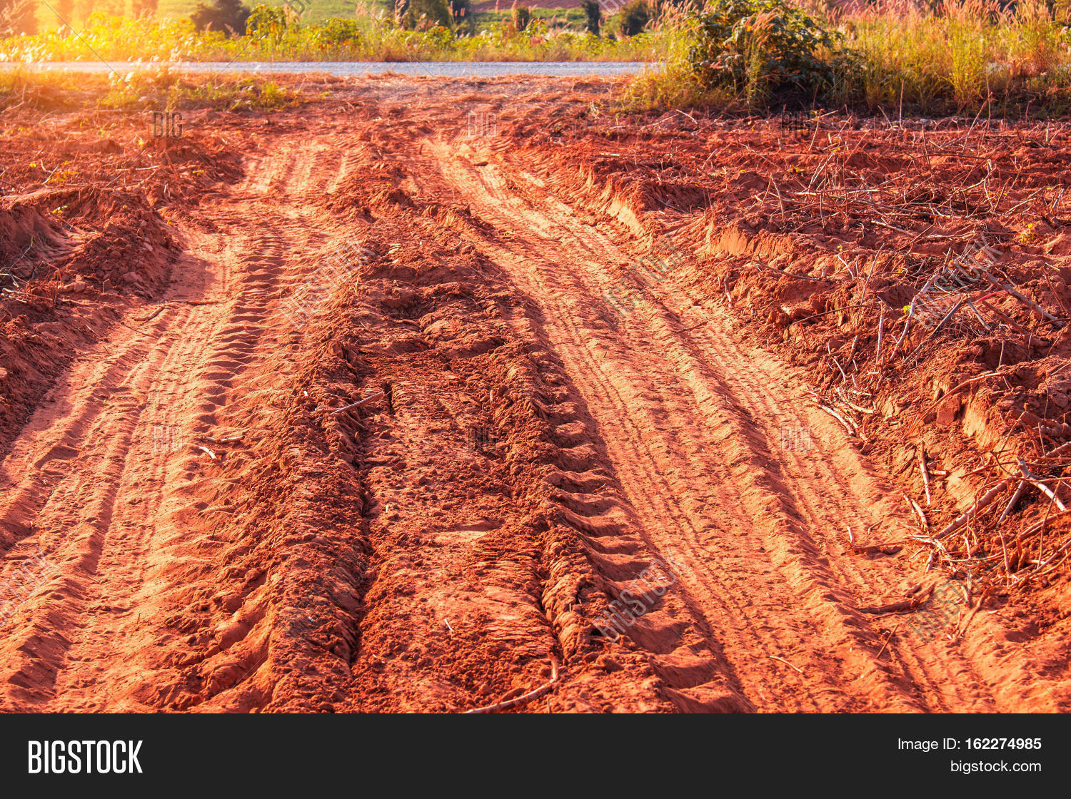 Wheel Track On Ground Image & Photo (Free Trial) Bigstock