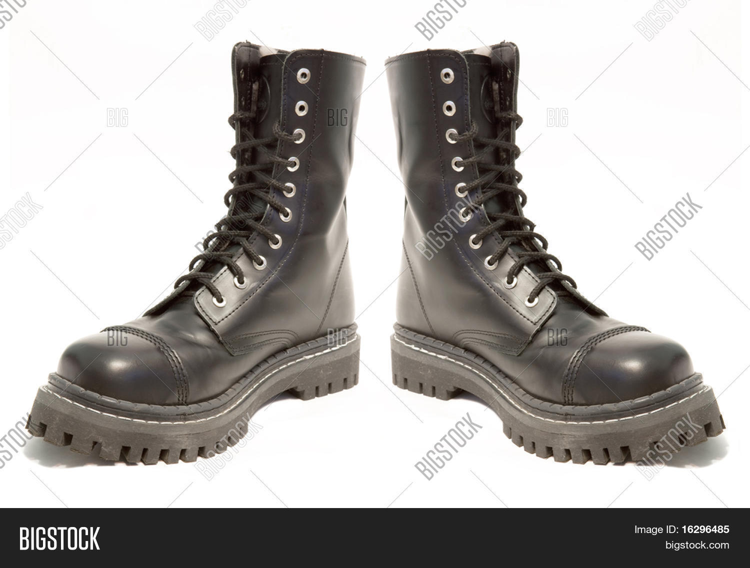 high top boots black