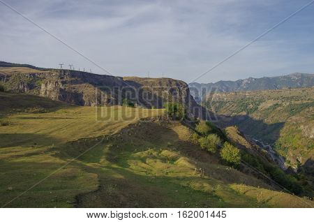 The Debed river canyon , in Armenia