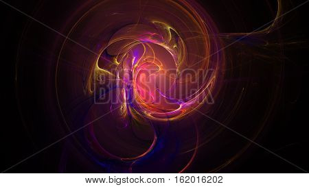 Colorful red rcolor explosion abstract background 3D galaxy