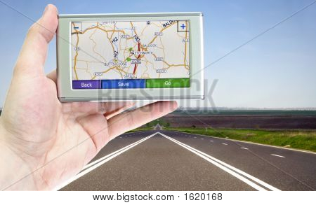 Obrazovka GPS