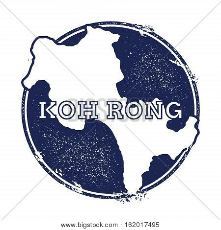 Koh Rong Vector Map. Grunge Rubber Stamp With The Name And Map Of Island, Vector Illustration. Can B