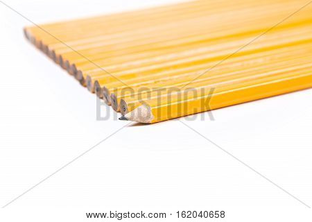 Concept Unique No 2 Pencils Isolated On White Background