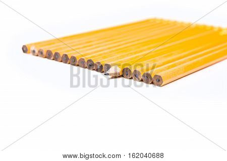 Concept Unique No 2 Pencils Isolated On White Background