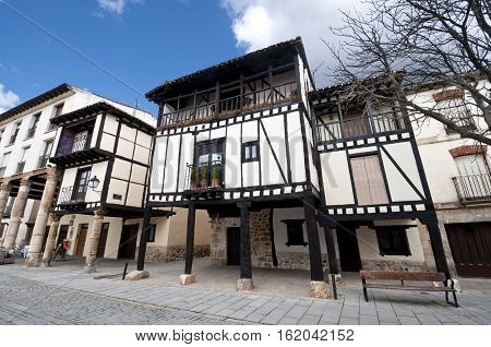 Traditional houses in Covarrubias Burgos Province Spain