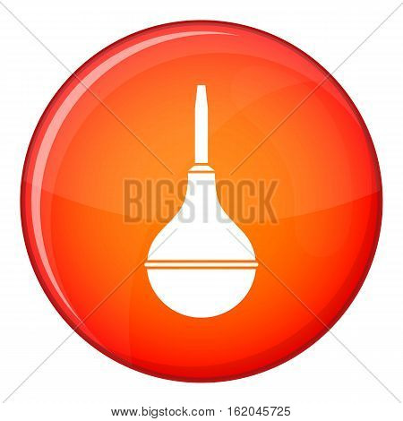 Medical pear icon in red circle isolated on white background vector illustration