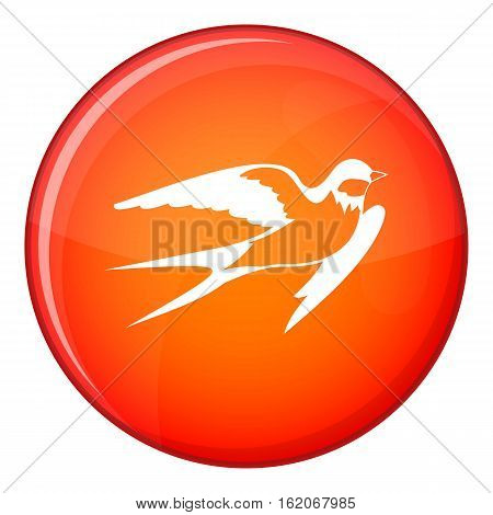 Barn swallow icon in red circle isolated on white background vector illustration