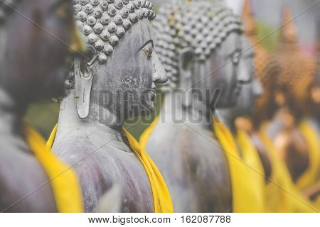 Buddha Statues in Seema Malaka Temple Colombo Sri Lanka