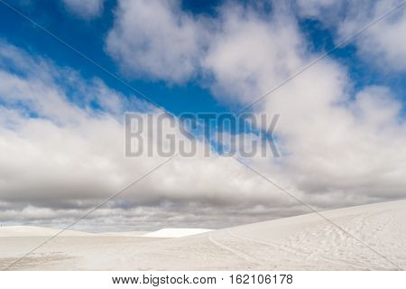 View of Lancelin Sand Dunes in Western Australia. This place for Surfing in Sand. Famous of Families enjoying. Landscape View .