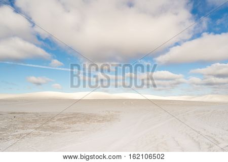 View of Lancelin Sand Dunes in Western Australia. This place for Surfing in Sand. Famous of Families enjoying. Landscape View .