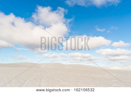 View of Lancelin Sand Dunes in Western Australia. This place for Surfing in Sand. Famous of Families enjoying. Landscape View .