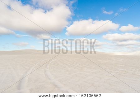 View of Lancelin Sand Dunes in Western Australia. This place for Surfing in Sand. Famous of Families enjoying. Landscape View .