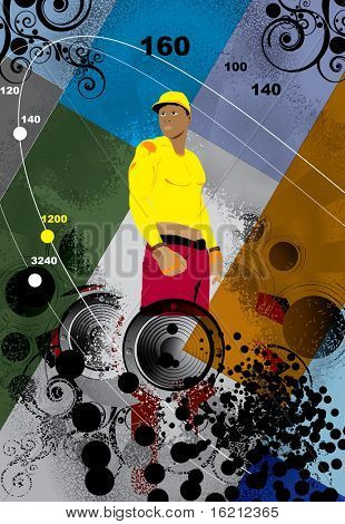 Black Rap Vektor-illustration