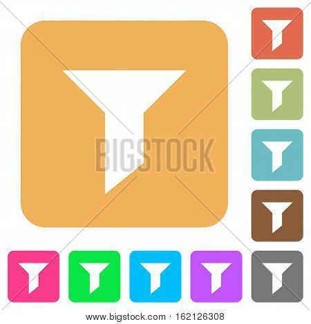 Filter icons on rounded square vivid color backgrounds.