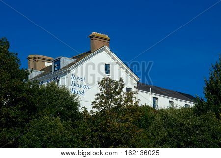 EXMOUTH UK 21 October 2016: Royal Beacon Hotel on Beacon Street. Exmouth. Devon. England
