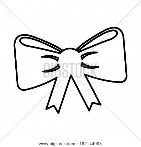 ribbon bown isolated icon vector illustration design