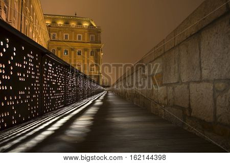 Hungary, the castle of Budapest in the night