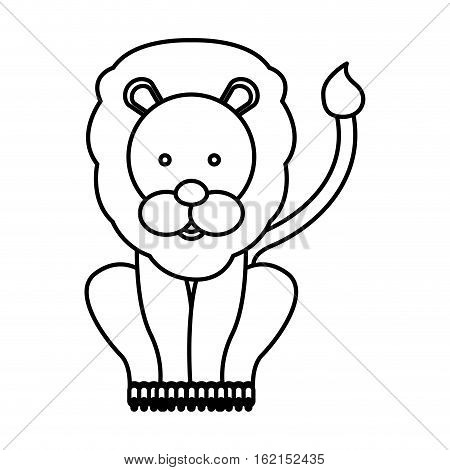 circus lion isolated icon vector illustration design
