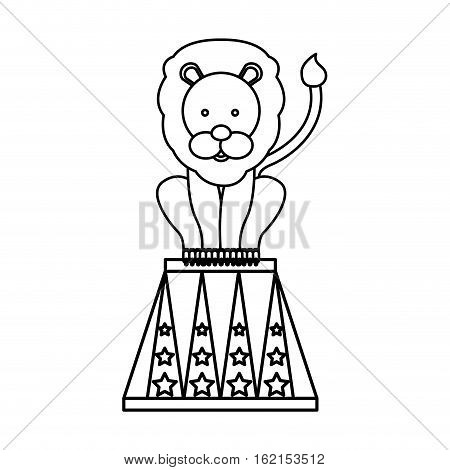 circus lion isolated icon vector illustration design
