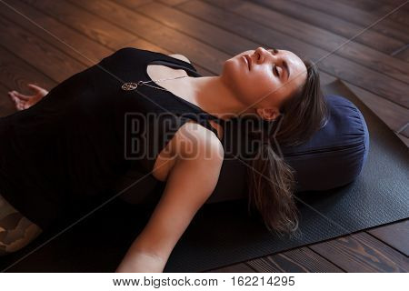 Girl Relaxing After A Yoga Class
