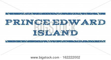 Prince Edward Island watermark stamp. Text tag between horizontal parallel lines with grunge design style. Rubber seal stamp with scratched texture.