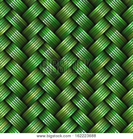 Twill Weave greenTexture. Abstract Geometric Background Design. Seamless Multicolor Pattern.