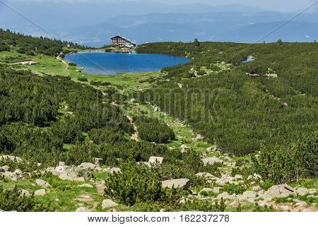 Trail and Panorama to Bezbog lake, Pirin Mountain, Bulgaria
