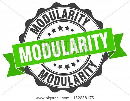 modularity. stamp. sign. seal. round. retro. ribbon