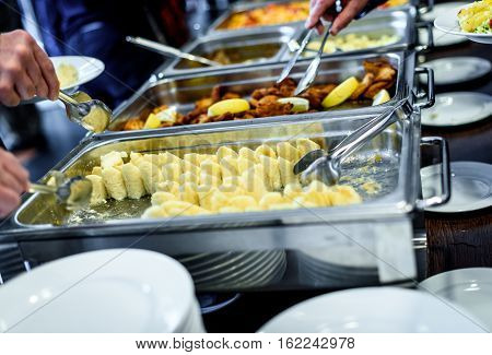 Cuisine Culinary Buffet Dinner Catering Dining Food Celebration Party Concept.