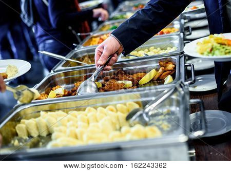Cuisine Culinary Buffet Dinner Catering Dining Food Celebration Party Concept.