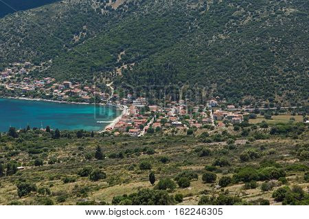 Amazing Panorama of Agia Effimia town, Kefalonia, Ionian islands, Greece