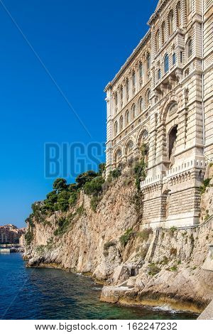 Oceanographic Museum Of Monaco Over The Sea