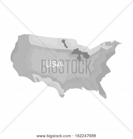 Territory of the United States icon in monochrome style isolated on white background. USA country symbol vector illustration.