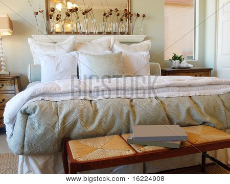 Romantyczna sypialnia wnętrz