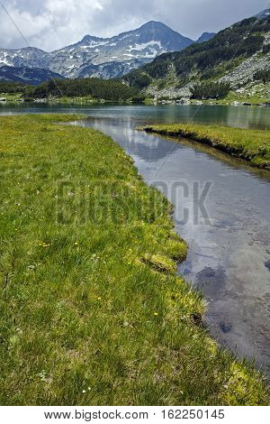 Amazing panorama to Mountain River Banderishki chukar peak, Pirin Mountain, Bulgaria