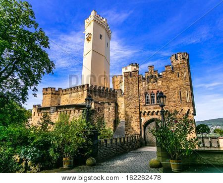 Travel the Legendary Rhine-Romantic Route -castle Stolzenfels. Germany