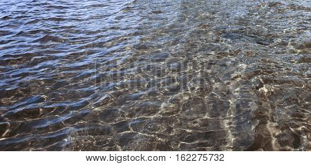 Background image of clear water in the lake.