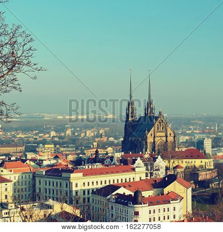 Petrov - St. Peters And Paul Church In Brno City. Central Europe Czech Republic.