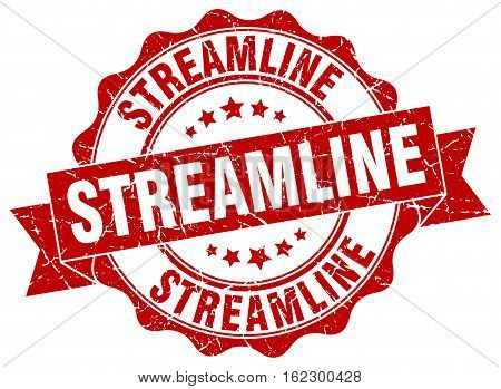 streamline. stamp. sign. seal. round. retro. ribbon