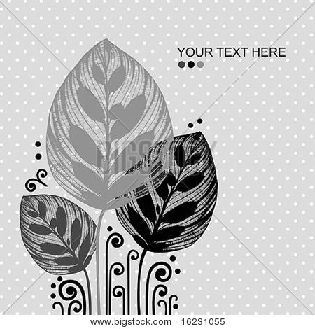 เบื้องหลังใบไม้ openworked เวกเตอร์ ด้วยสถานที่สำหรับข้อความ