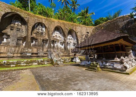 Ganung Kawi Temple in Bali Island Indonesia - travel and architecture background
