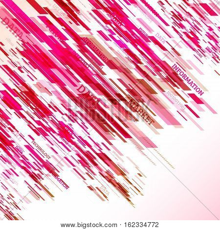 Abstract retro technology lines. Information transfer. Stream of information. Data transfer. Abstract techno background. Stock vector. eps 10