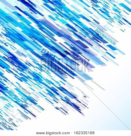 Abstract retro technology lines. Information transfer. Stream of information. Data transfer. Abstract techno background. Stock vector. eps 10