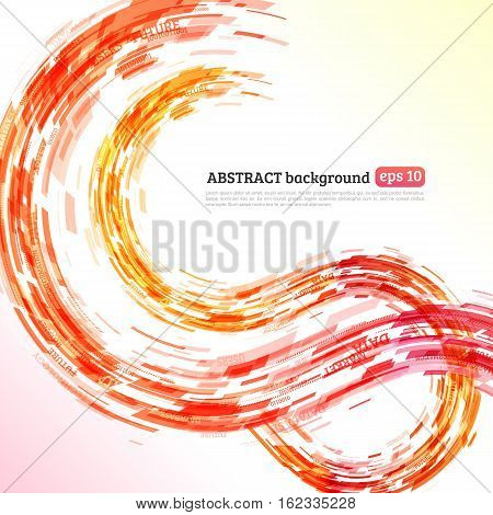 Abstract retro technology lines. Information transfer. Stream of information. Data transfer. Abstract techno background. Stock vector. eps 10