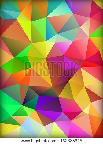 Vector colorful abstract polygonal geometric triangle background. Abstract colorful mosaic background. Stock vector eps10