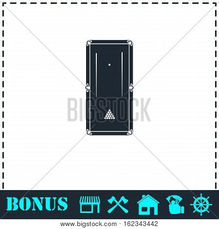 Billiards icon flat. Simple vector symbol and bonus icon
