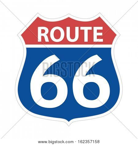 Route 66 sign vector illustration