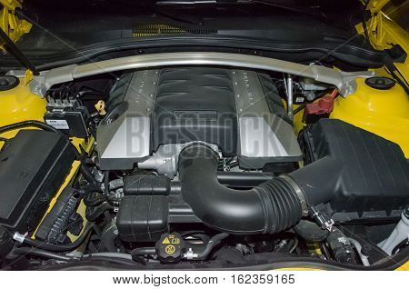 The Engine Of A Chevrolet Camaro Ss